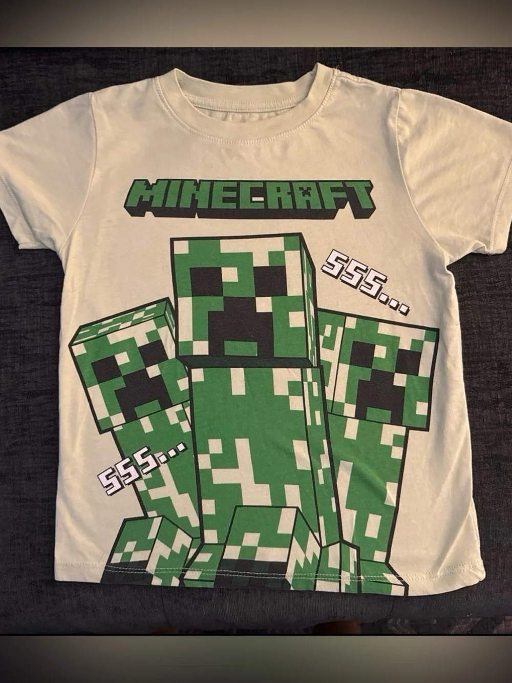 Minecraft Creeper Graphic Tee for Kids - Green